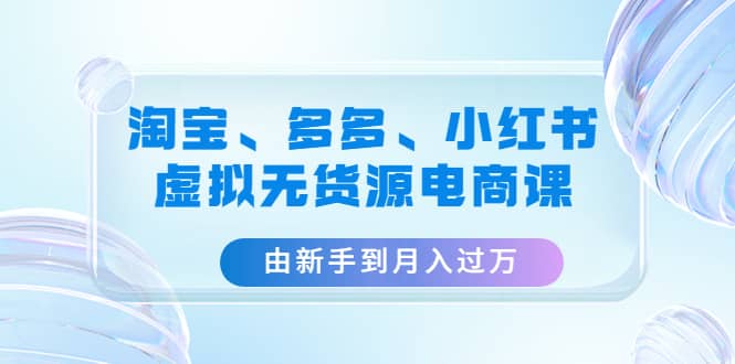 淘宝、多多、小红书-虚拟无货源电商课（3套课程）-宁率网络知识库