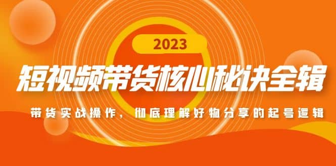 短视频带货核心秘诀全辑：带货实战操作，彻底理解好物分享的起号逻辑-宁率网络知识库