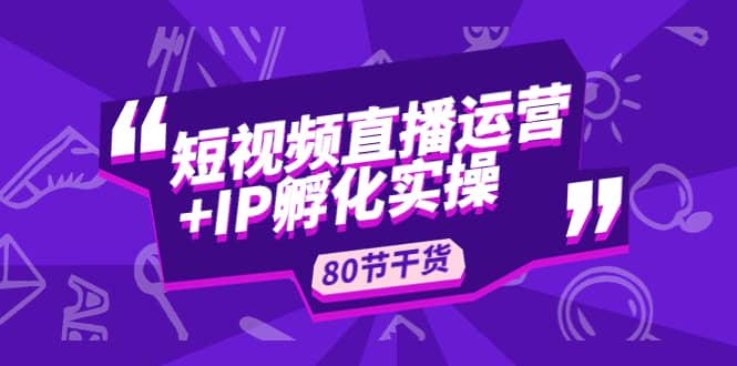 短视频直播运营+IP孵化实战：80节干货实操分享-宁率网络知识库