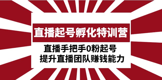 直播起号孵化特训营：直播手把手0粉起号 提升直播团队赚钱能力-宁率网络知识库