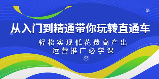 从入门到精通带你玩转直通车：轻松实现低花费高产出，35节运营推广必学课-宁率网络知识库