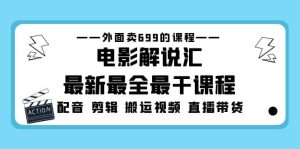 外面卖699的电影解说汇最新最全最干课程：电影配音 剪辑 搬运视频 直播带货-宁率网络知识库