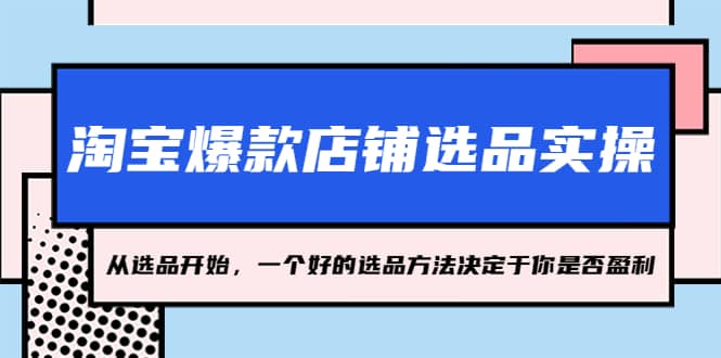 淘宝爆款店铺选品实操，2023从选品开始，一个好的选品方法决定于你是否盈利-宁率网络知识库