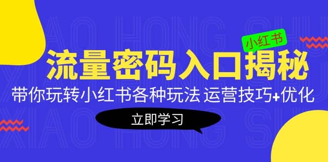 小红书流量密码入口揭秘：带你玩转小红书各种玩法 运营技巧+优化-宁率网络知识库