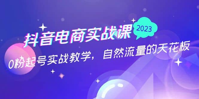 抖音电商实战课：0粉起号实战教学，自然流量的天花板（2月19最新）-宁率网络知识库