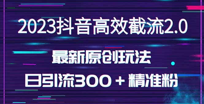 日引300＋创业粉，独家抖音高效截流2.0玩法（价值1280）-宁率网络知识库