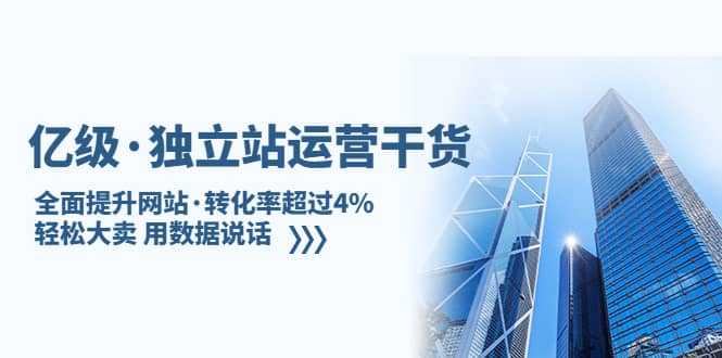 独立站运营干货：全面提升网站·转化率超过4%，轻松大卖 用数据说话-宁率网络知识库