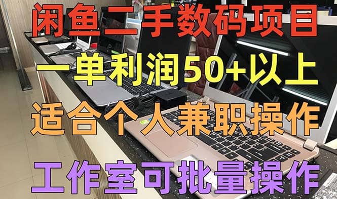闲鱼二手数码项目，个人副业低保收入，工作室批量放大操作-宁率网络知识库