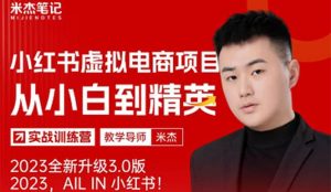 风口再至 – 米杰小红书虚拟电商项目3.0全网首发 单号月收益过万 可批量-宁率网络知识库