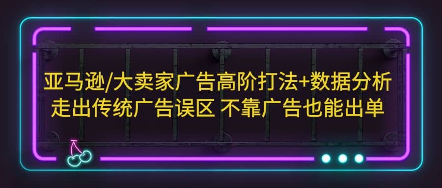 亚马逊/大卖家广告高阶打法+数据分析，走出传统广告误区 不靠广告也能出单-宁率网络知识库