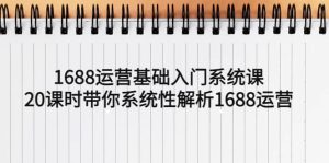 1688运营基础入门系统课,20课时带你系统性解析1688运营-宁率网络知识库