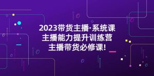 2023带货主播·系统课，主播能力提升训练营，主播带货必修课-宁率网络知识库