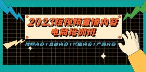 2023短视频直播内容·电商培训班,视频内容+直播内容+兴趣内容+产品内容-宁率网络知识库