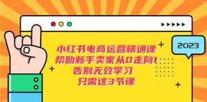 小红书电商·运营精通课，帮助新手卖家从0走向1 告别无效学习（7节视频课）-宁率网络知识库