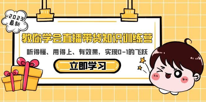教你学会直播带货知识训练营，听得懂、用得上、有效果，实现0-1的飞跃-宁率网络知识库