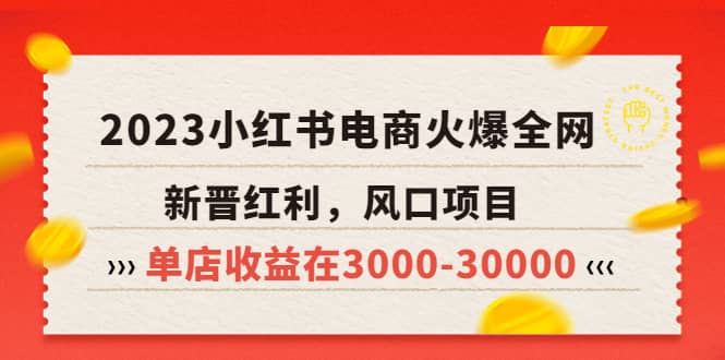 2023小红书电商火爆全网，新晋红利，风口项目，单店收益在3000-30000-宁率网络知识库
