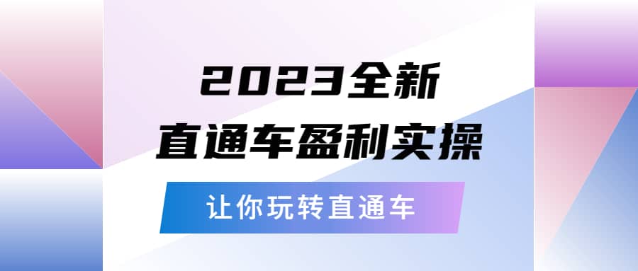 2023全新直通车·盈利实操：从底层，策略到搭建，让你玩转直通车-宁率网络知识库