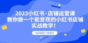 2023小红书·店铺运营课,教你做一个能变现的小红书店铺,20节-实战教学-宁率网络知识库