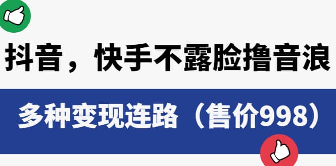 抖音，快手不露脸撸音浪项目，多种变现连路（售价998）-宁率网络知识库