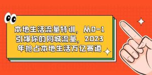 本地生活流量特训,从0-1引爆你的同城流量,2023年抢占本地生活万亿赛道-宁率网络知识库