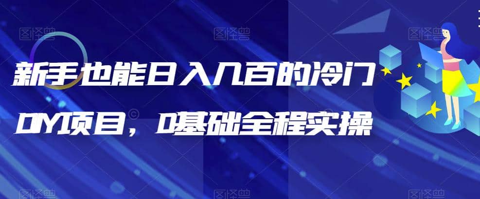 新手也能日入几百的冷门DIY项目，0基础全程实操【揭秘】-宁率网络知识库