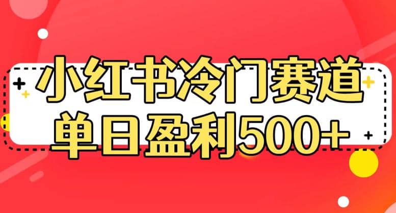 小红书冷门赛道，单日盈利500+【揭秘】-宁率网络知识库