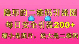 隐形的二维码引流图，缩小是图片，放大是二维码，每日安全引流200+-宁率网络知识库