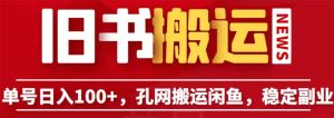 单号日入100+，孔夫子旧书网搬运闲鱼，长期靠谱副业项目（教程+软件）-宁率网络知识库