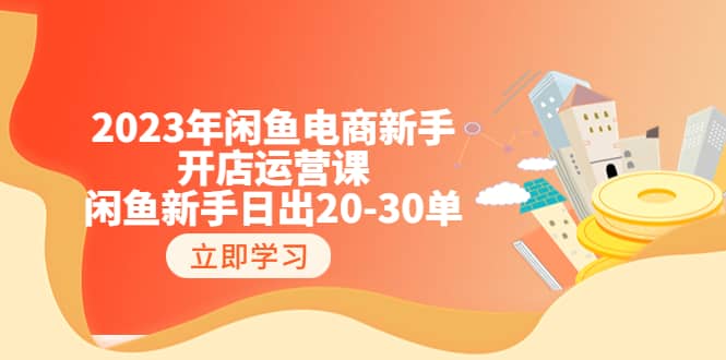 2023年闲鱼电商新手开店运营课：闲鱼新手日出20-30单（18节-实战干货）-宁率网络知识库