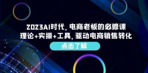 2023AI·时代,电商老板的必修课,理论+实操+工具,驱动电商销售转化-宁率网络知识库