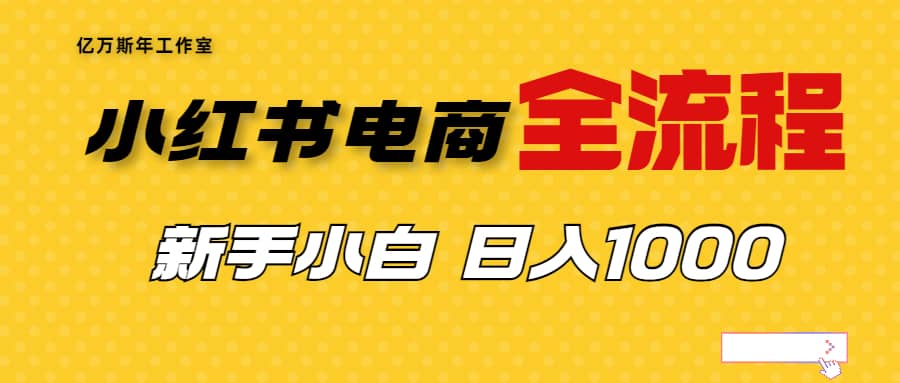 外面收费4988的小红书无货源电商从0-1全流程，日入1000＋-宁率网络知识库