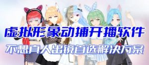 首款AI视频动捕虚拟辅助直播产品【不想真人出镜就用虚拟形象替代】-宁率网络知识库