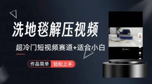 超冷门抖音短视频赛道-清洗地毯解压视频-简单无脑怼作品（教程+素材）-宁率网络知识库