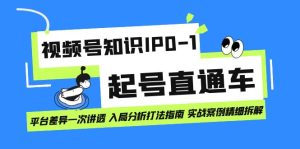视频号知识IP0-1起号直通车 平台差异一次讲透 入局分析打法指南 实战案例-宁率网络知识库