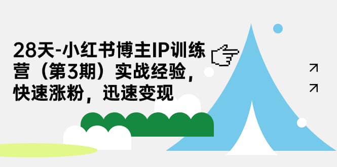 28天-小红书博主IP训练营（第3期）实战经验，快速涨粉，迅速变现-宁率网络知识库