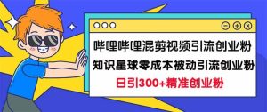 哔哩哔哩混剪视频引流创业粉日引300+知识星球零成本被动引流创业粉一天300+-宁率网络知识库