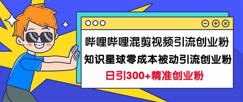 哔哩哔哩混剪视频引流创业粉日引300+知识星球零成本被动引流创业粉一天300+-宁率网络知识库