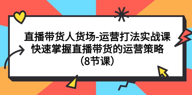 直播带货人货场-运营打法实战课：快速掌握直播带货的运营策略（8节课）-宁率网络知识库