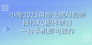 小淘2023自动生成AI视频操作XC搬砖项目，一台手机即可操作-宁率网络知识库