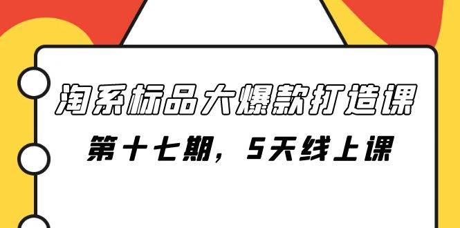 淘系标品大爆款打造课-第十七期，5天线上课-宁率网络知识库