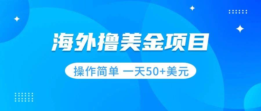 撸美金项目 无门槛  操作简单 小白一天50+美刀-宁率网络知识库
