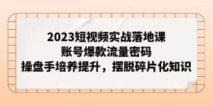 2023短视频实战落地课，账号爆款流量密码，操盘手培养提升，摆脱碎片化知识-宁率网络知识库