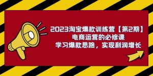 2023淘宝爆款训练营【第2期】电商运营的必修课，学习爆款思路 实现利润增长-宁率网络知识库