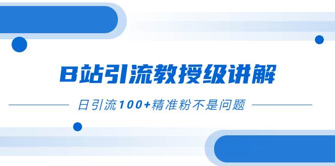 B站引流教授级讲解，细节满满，日引流100+精准粉不是问题-宁率网络知识库