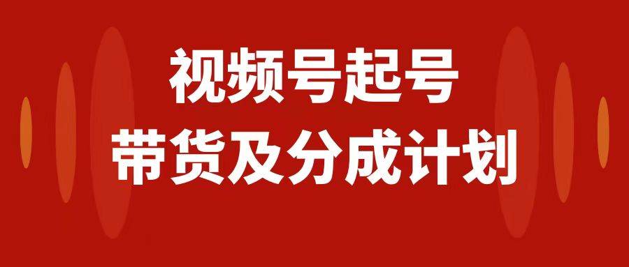 视频号快速起号，分成计划及带货，0-1起盘、运营、变现玩法，日入1000+-宁率网络知识库
