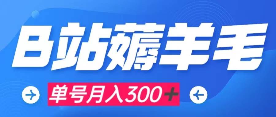 b站薅羊毛，0门槛提现，单号每月300＋可矩阵操作-宁率网络知识库