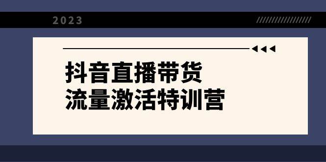 抖音直播带货-流量激活特训营，入行新手小白主播必学（21节课+资料）-宁率网络知识库