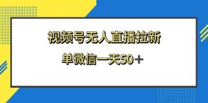 视频号无人直播拉新，新老用户都有收益，单微信一天50+-宁率网络知识库