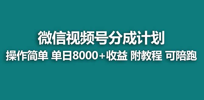 【蓝海项目】视频号分成计划，单天收益8000+，附玩法教程！-宁率网络知识库