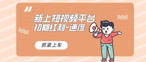 又一个全新短视频平台，疑似巨头之作，新手小白入局初期红利的关键，想…-宁率网络知识库